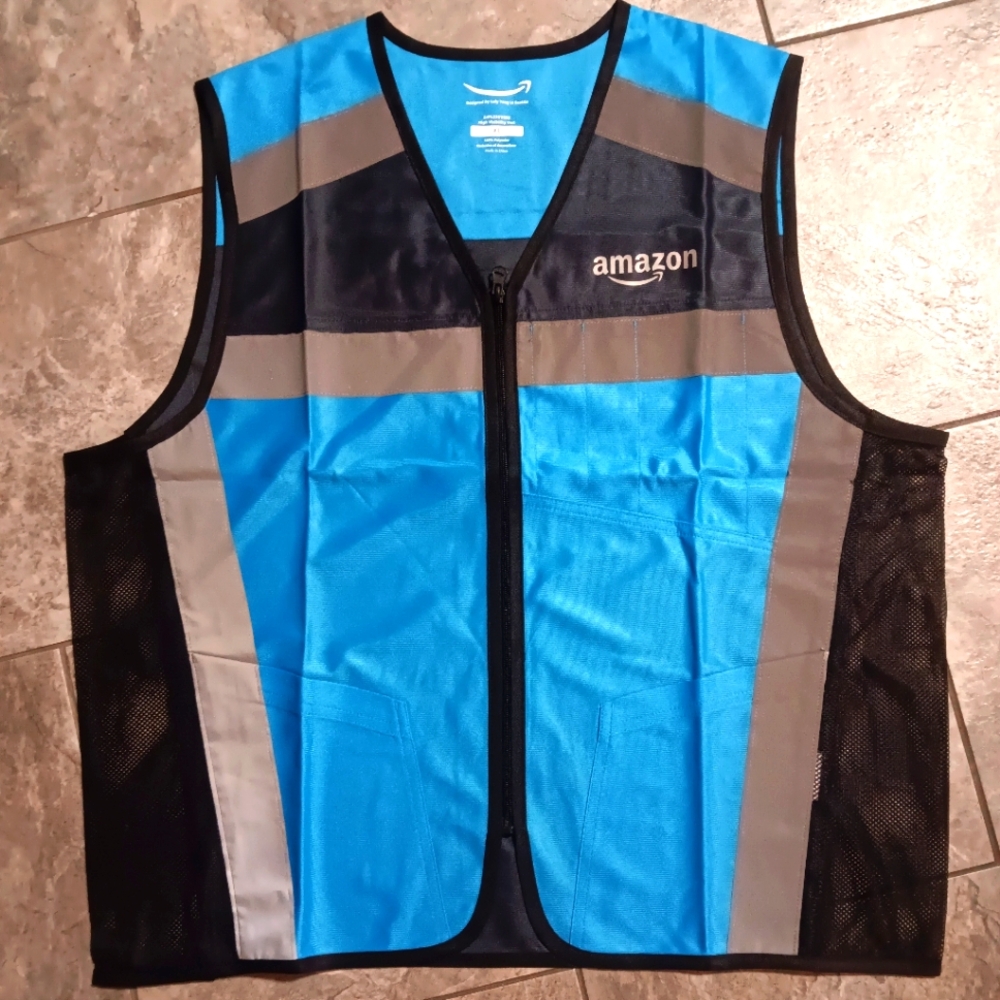 NWT Amazon Flex DSP Unisex Delivery Driver High Visibility Full Zip Vest XL